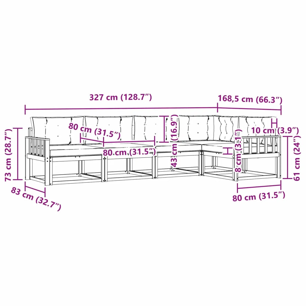 Set di divani da esterno 4 pz Bianco e Grigio Chiaro Poliestere 3386440