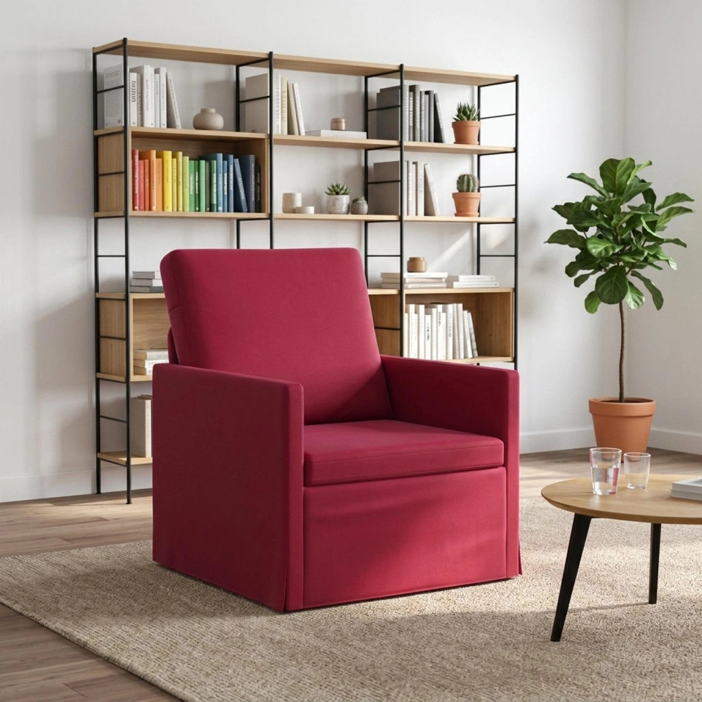 Poltrona Rosso Vino 70 x 81 x 82 cm Velluto (V) 42041026