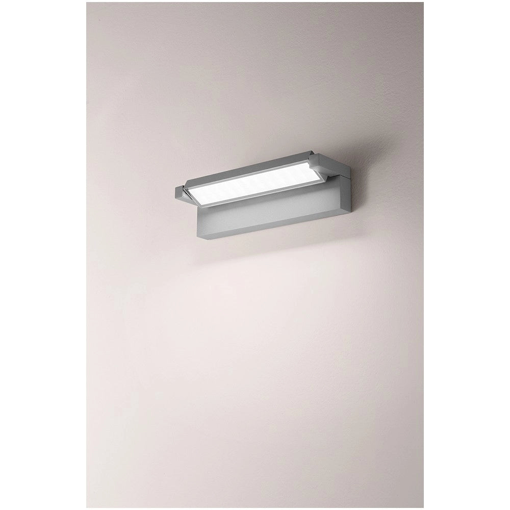Display - Applique Led da parete 36W CCT 3000K-4000K, Orientabile 340°, 2900 lm, IP65, 36cm, Grigio Chiaro - Perenz