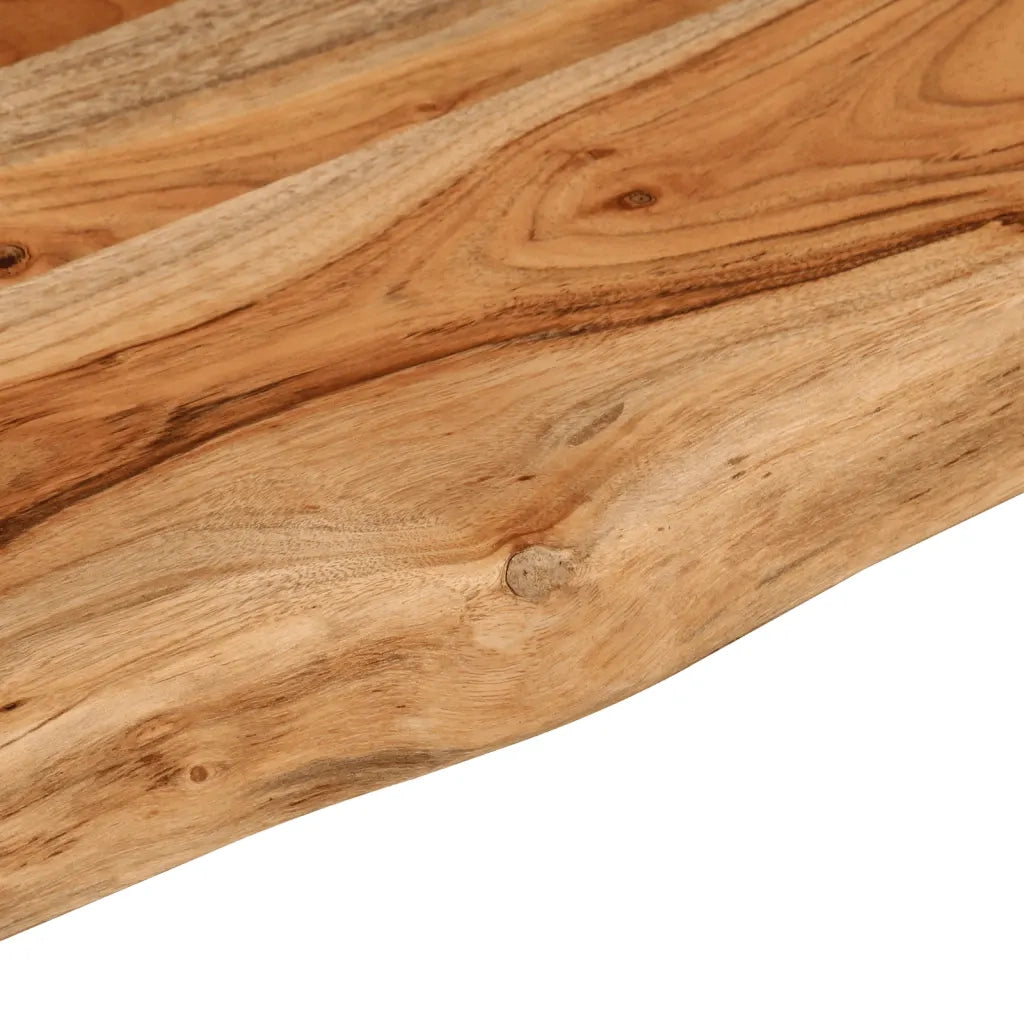 Piano Tavolo 180x40x2,5 cm Rettangolare Legno Acacia Bordi Vivi 370617