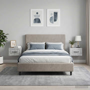 Mobiletto da notte a muro 2 pz Grigio Cemento 34,5 x 33 x 20 cm 899282