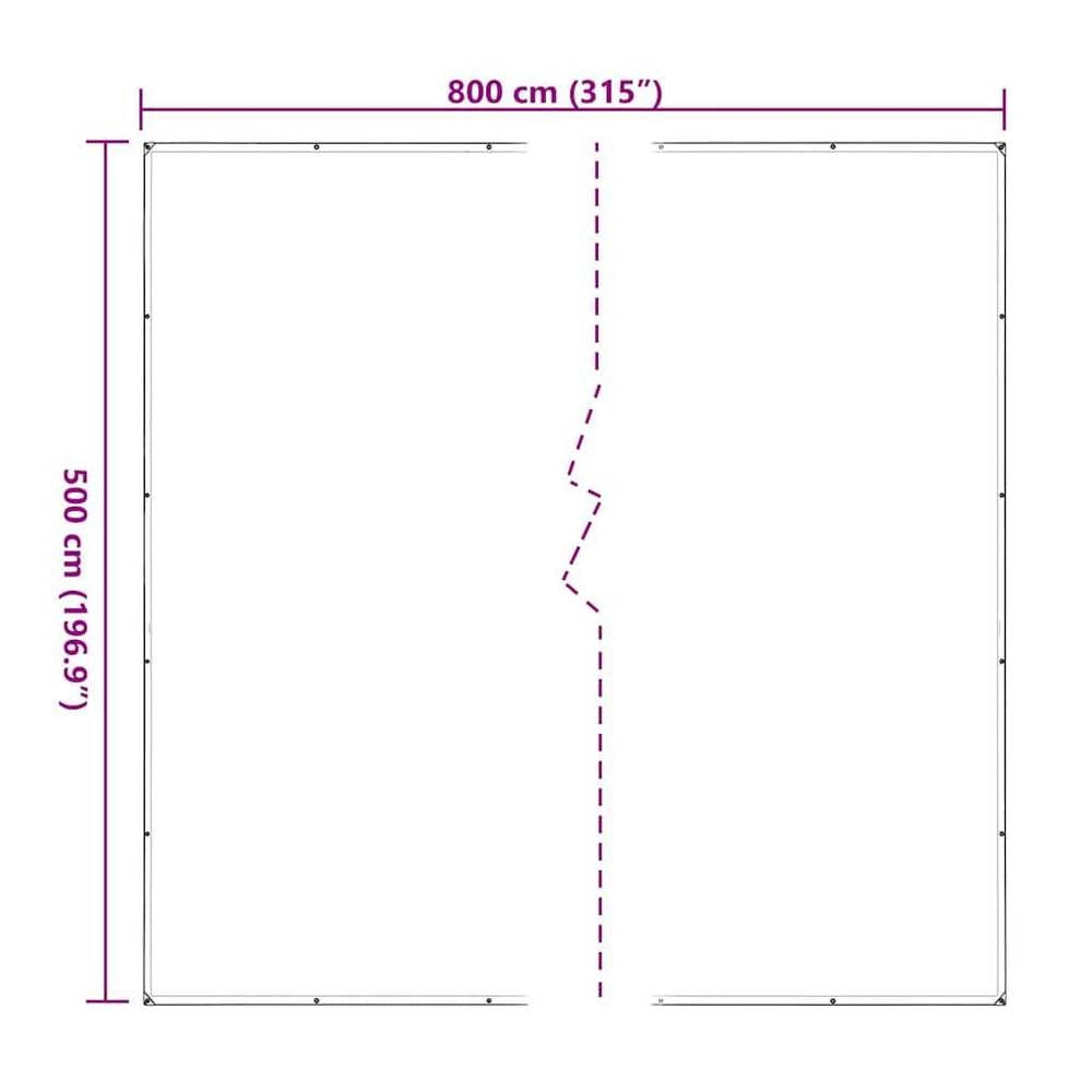 Telo trasparente con occhielli, 5x8 m, in polietilene, robusto e versatile, ideale per esterni, giardino e balcone