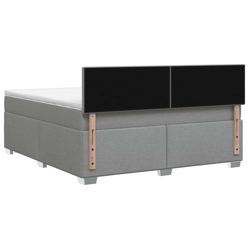 Letto con Box Spring, Materasso e LED Grigio Chiaro Tessuto 3451945