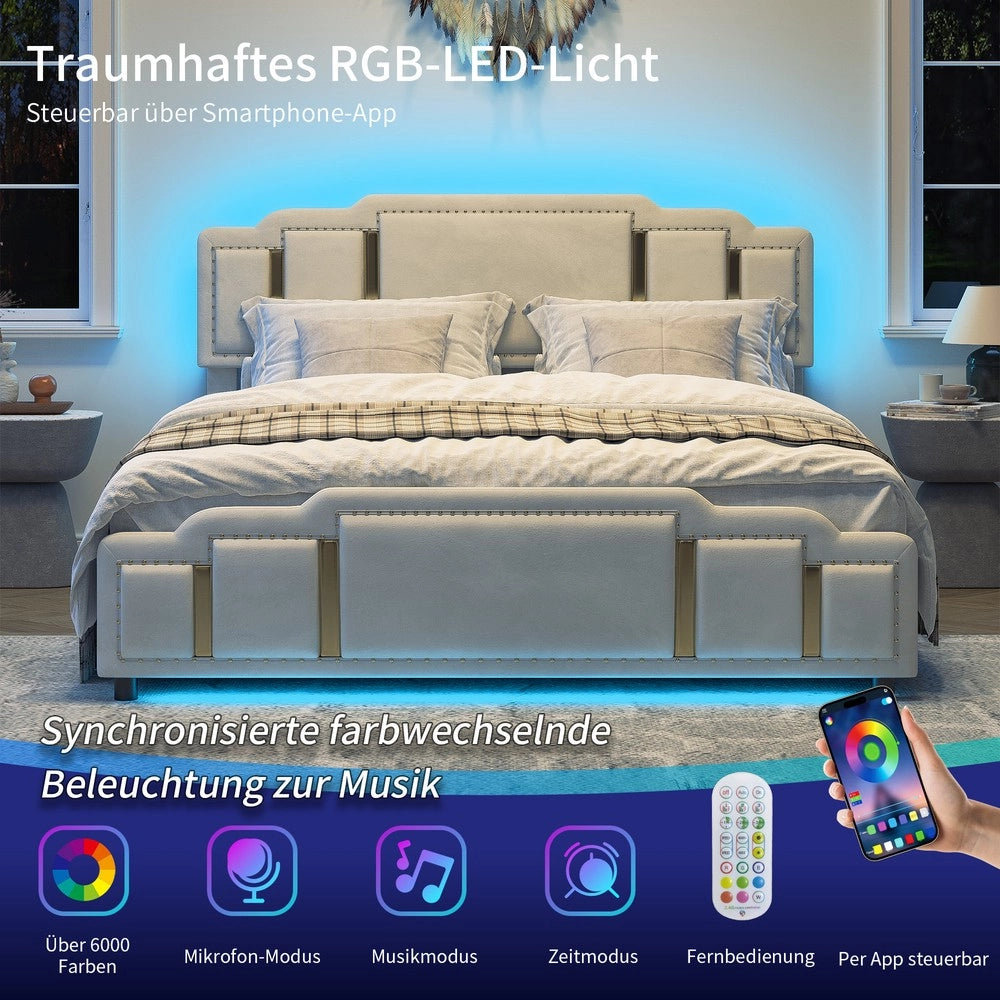 Letto contenitore ¨C Minimal ¨C beige idraulico