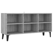 Mobile TV | Armadietto TV | Mobile Porta TV con Gambe in Metallo Grigio Sonoma 103,5x30x50 cm