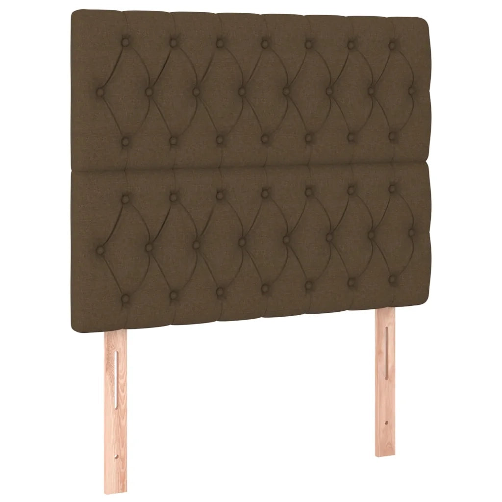 Testiera | Testata Marrone Scuro 90x7x118/128 cm Tessuto