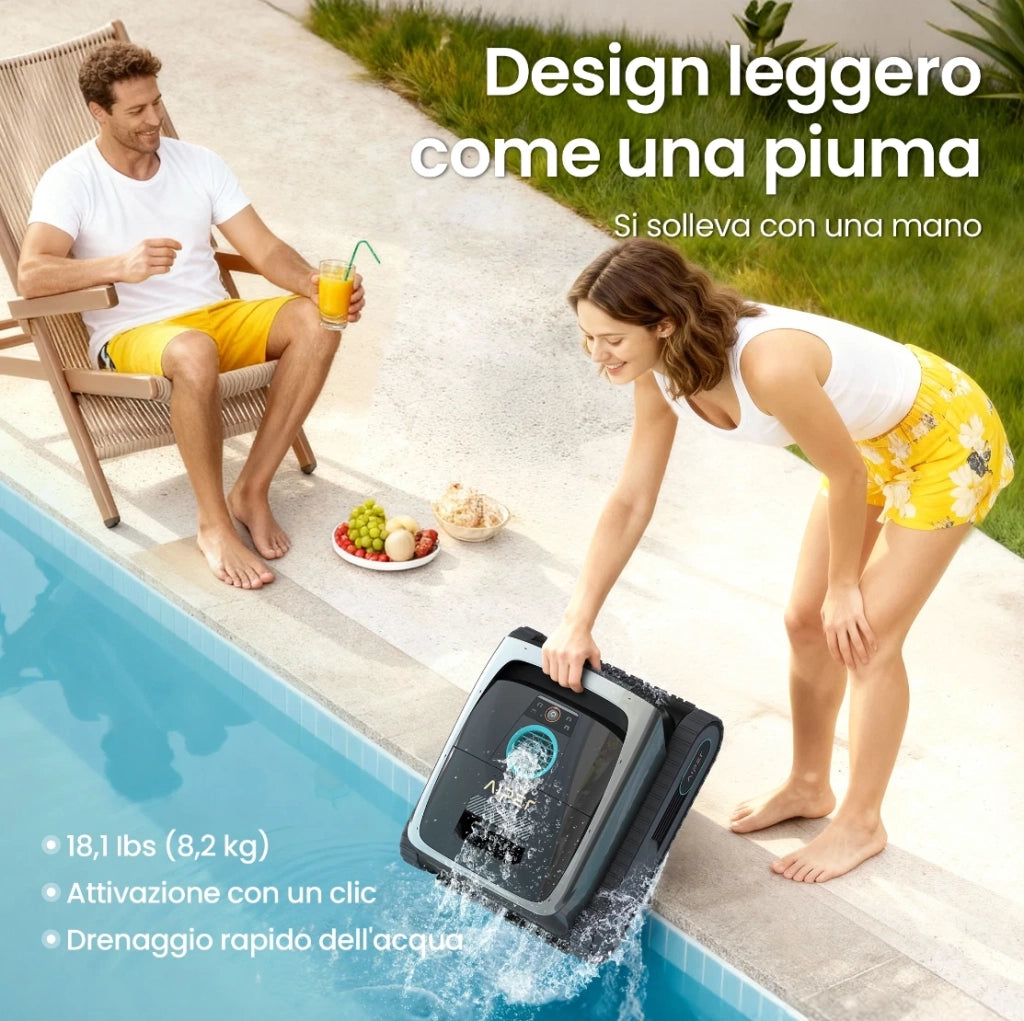 Aiper Scuba V3 – Robot Pulitore Senza Fili per Piscine con Navigazione Intelligente