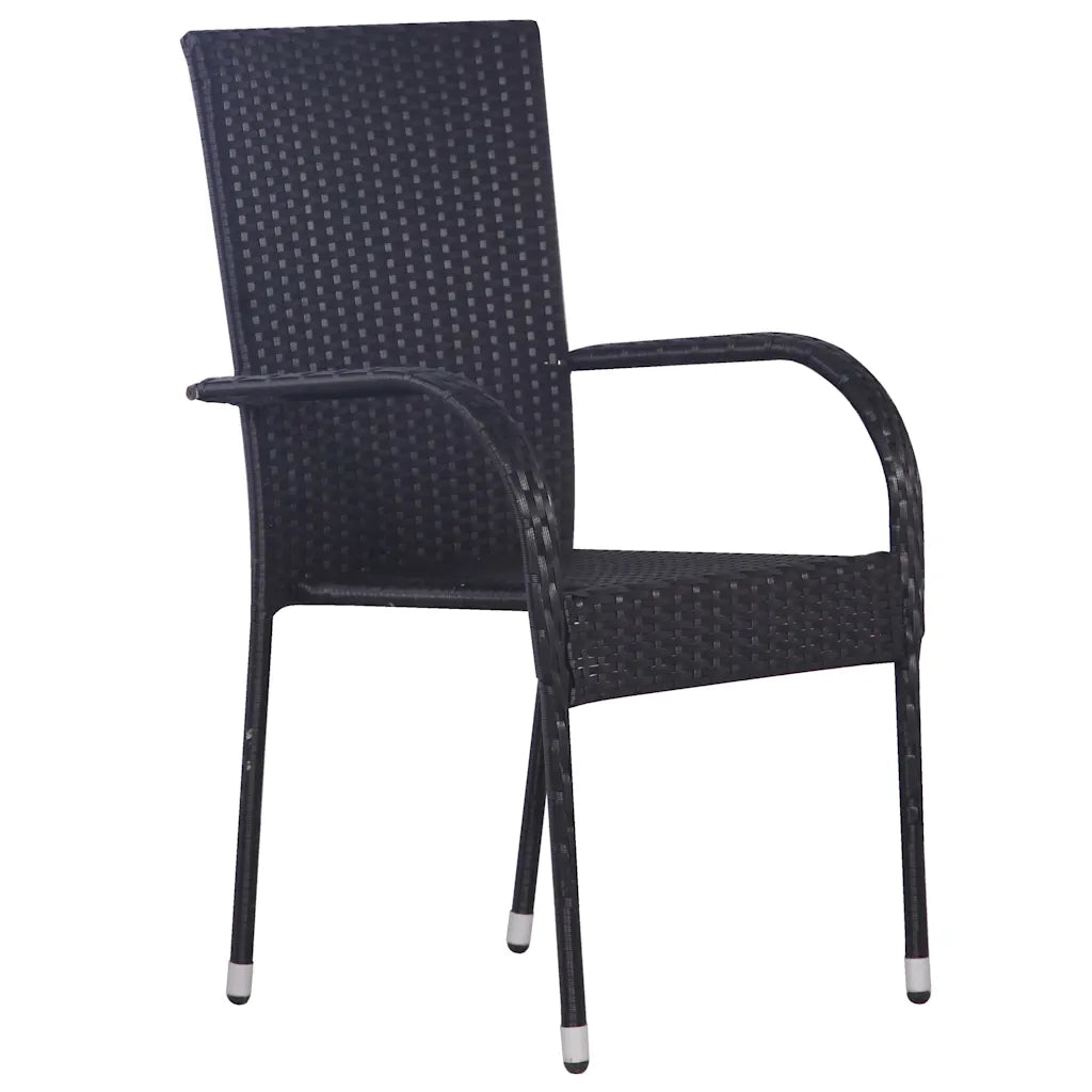 Set Mobili da Pranzo per Giardino 7 pz Nero 3067878