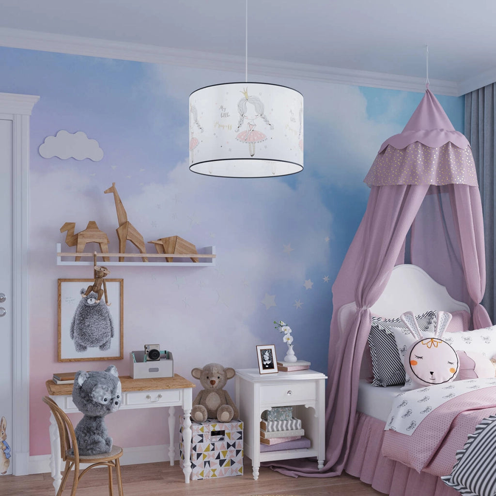 Lampada a sospensione bimbi Princess Ø30 E27 Sollux