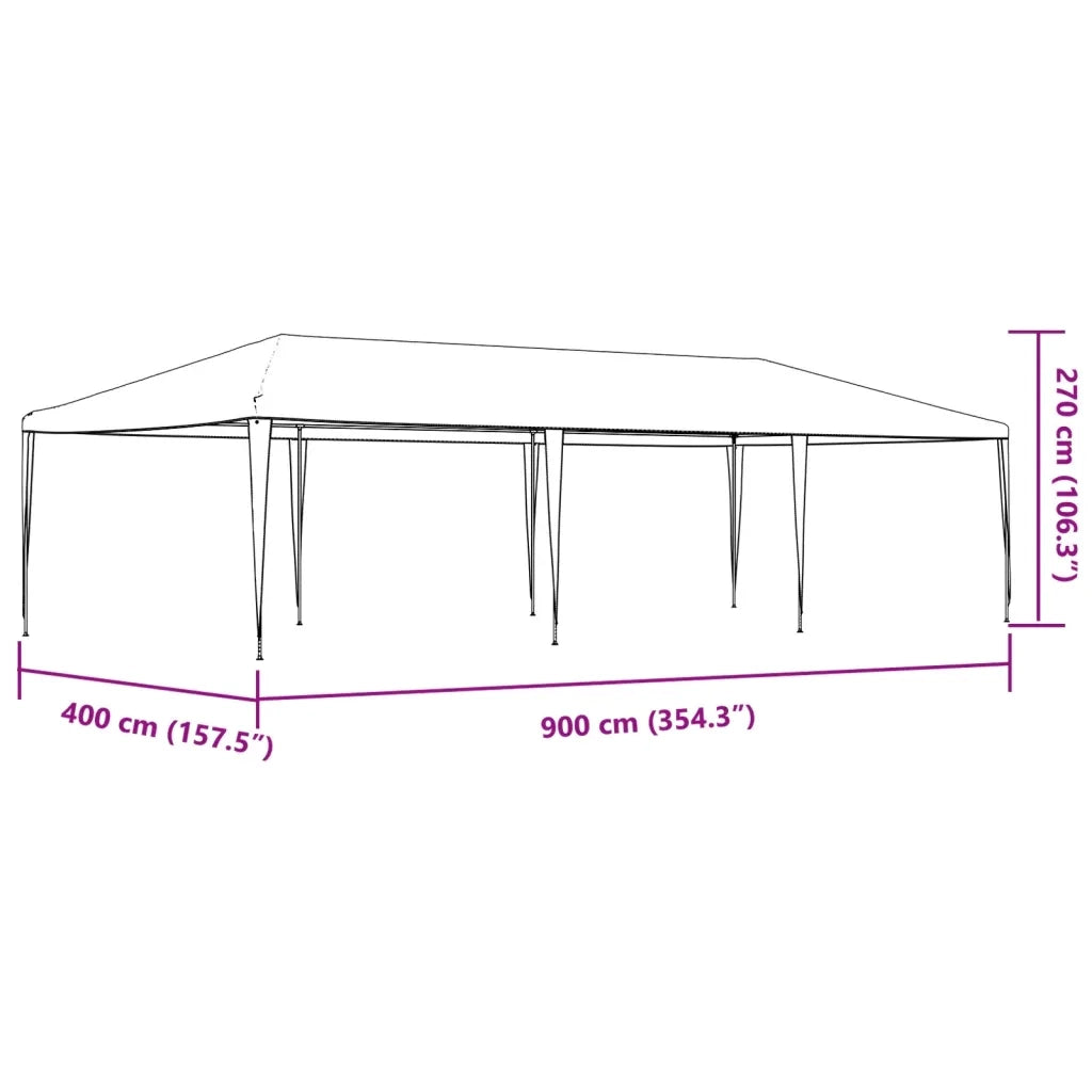 Tendone per Feste 4x9 m Bianco 48500