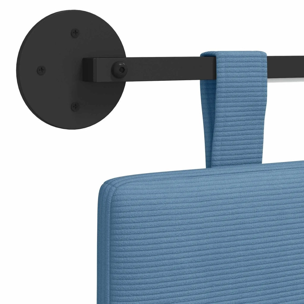 Testiera | Testata sospesa Con luce LED Blu Tessuto in Cords