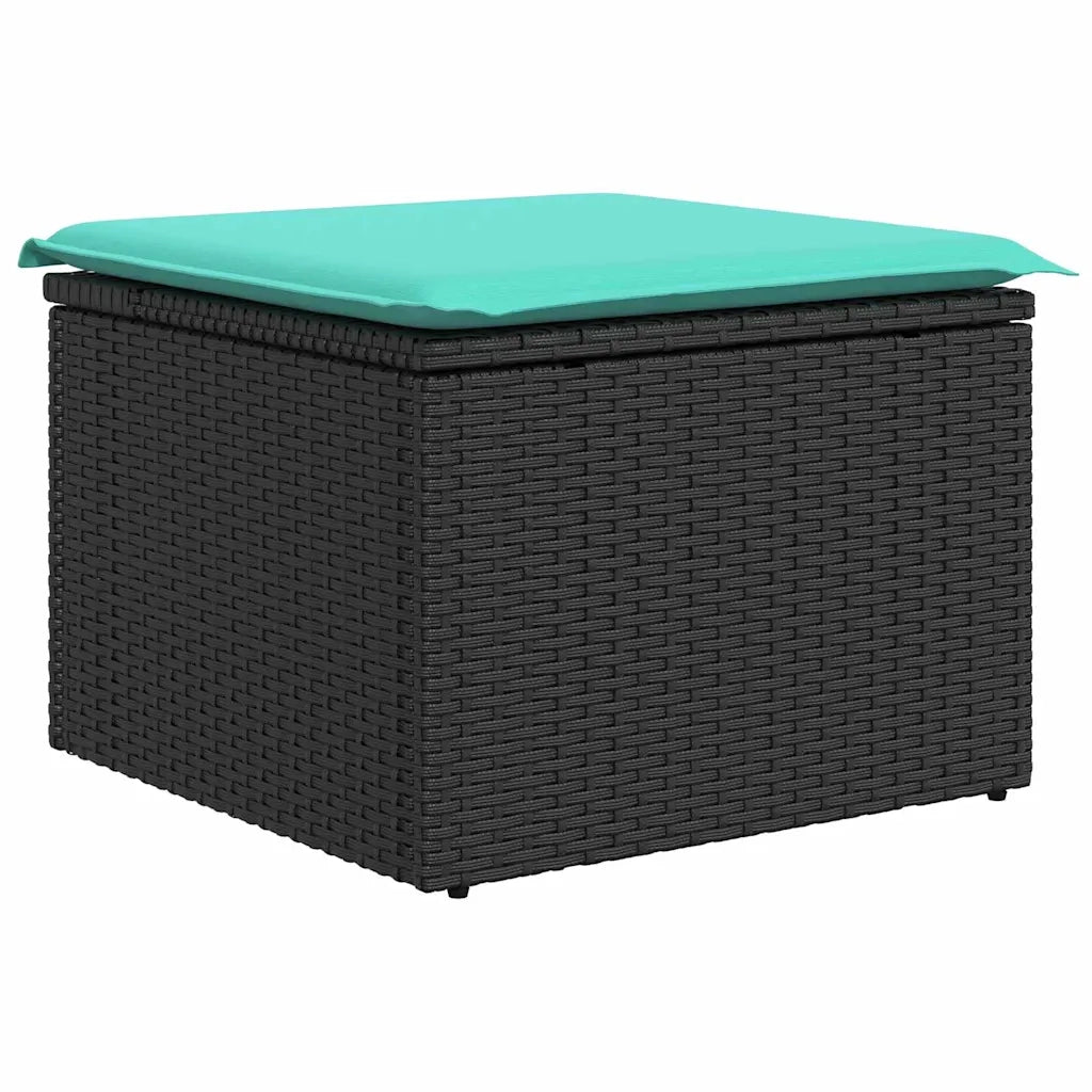 Set di divani 6 pcs Nero polyrattan 3346496