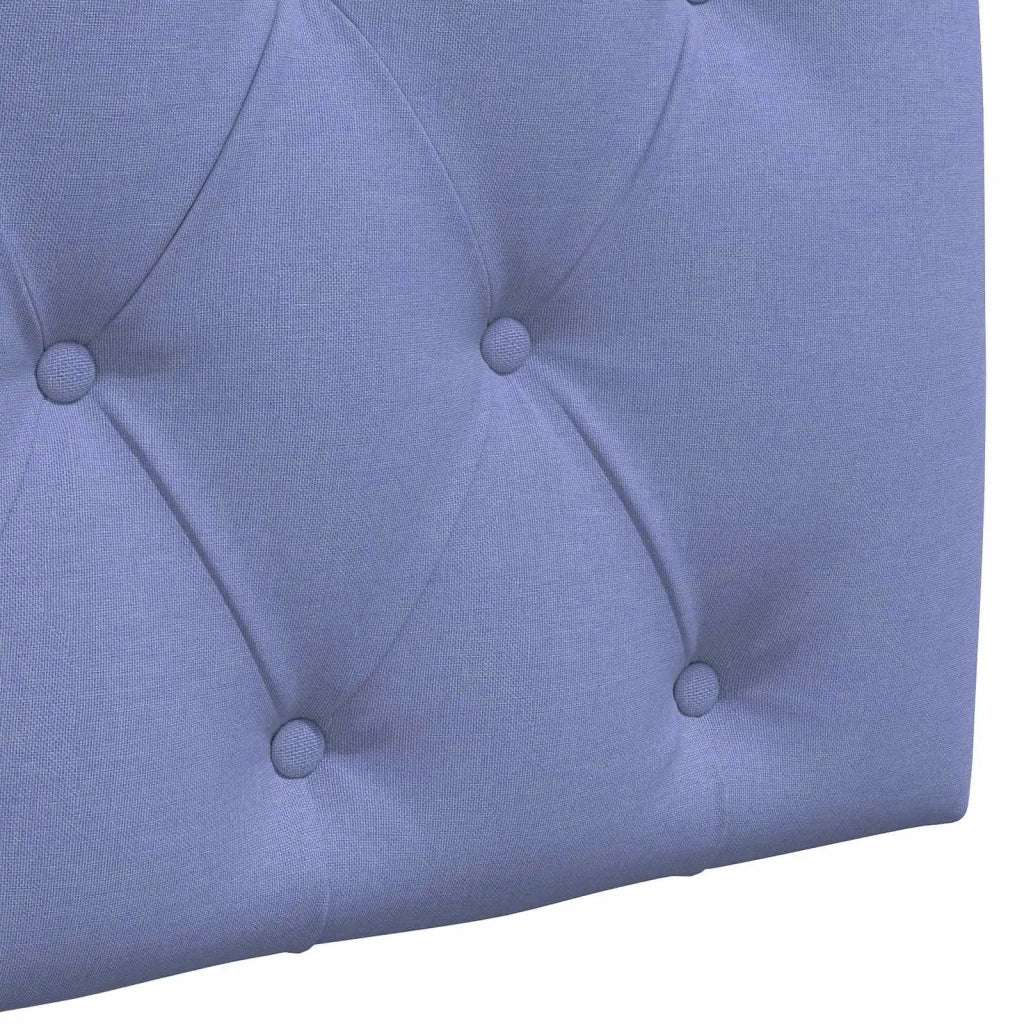 Testiera | Testata sospesa Con luce LED Blu jeans Tessuto