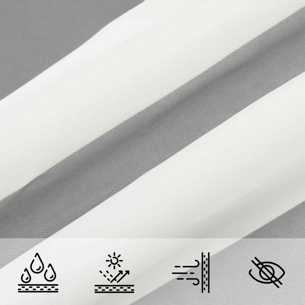 Vela Parasole | Telo Ombra | Vela da ombra solare Grigio chiaro e bianco 6 x 3 m