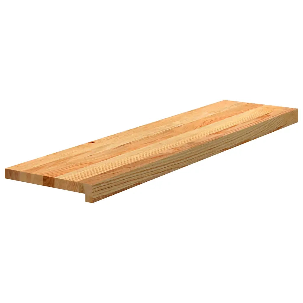 Gradini 2 pz | Tappetini per scale autoadesivi Marrone Chiaro 100x25x2 cm Legno Massello Rovere