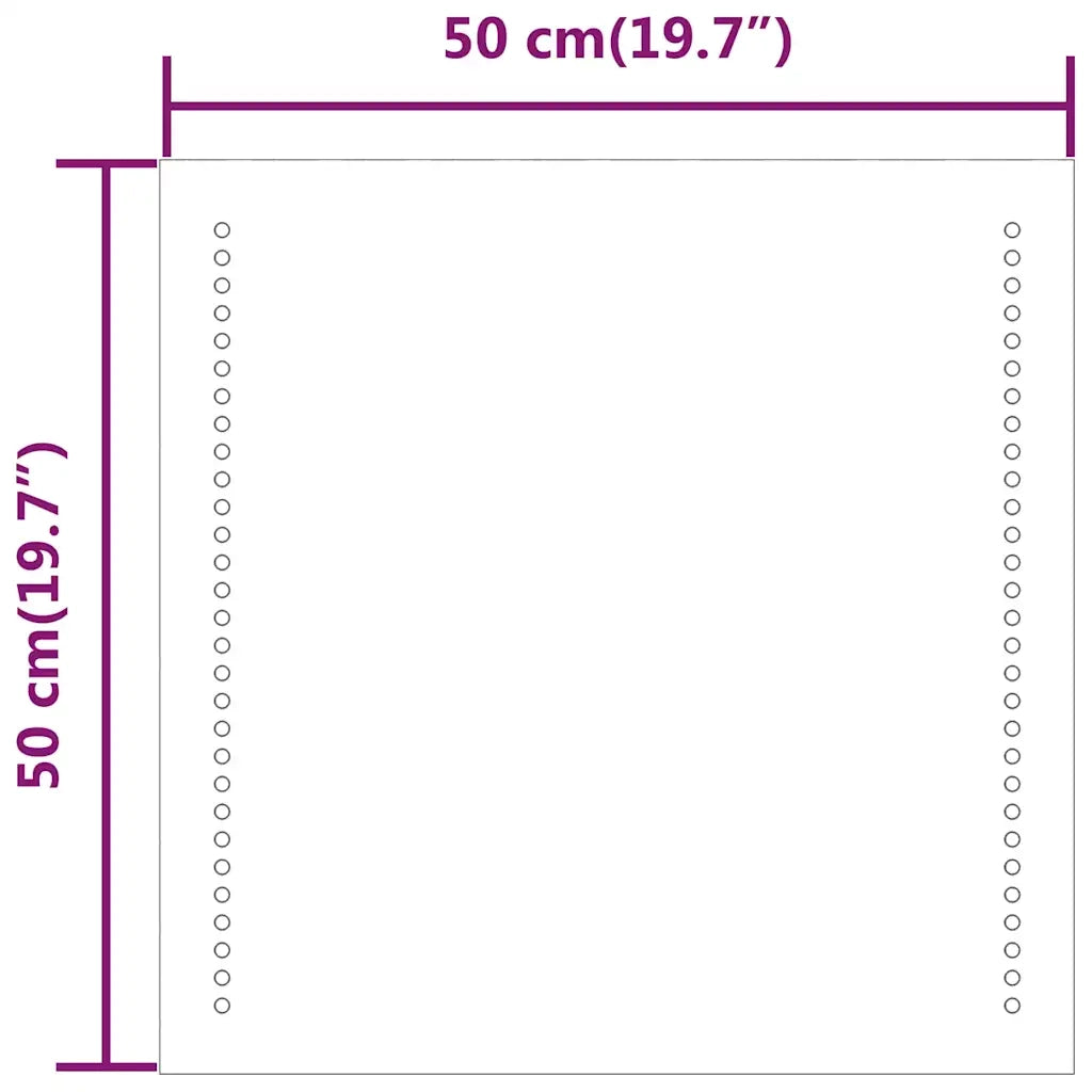 Specchio da Bagno | Specchio decorativo con Luci LED 50x50 cm