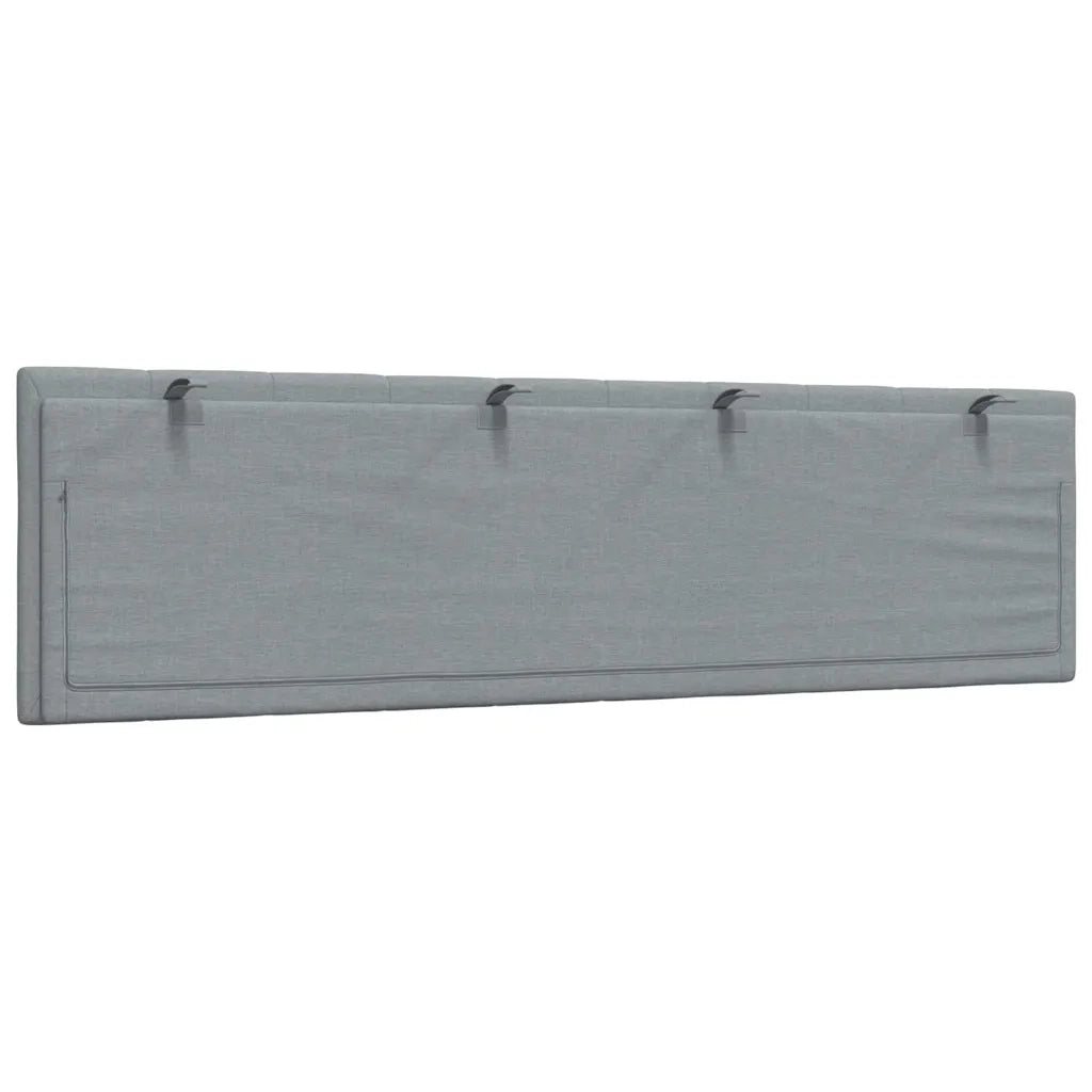 Coussin de tête de lit Hanko gris clair 180 cm tissu