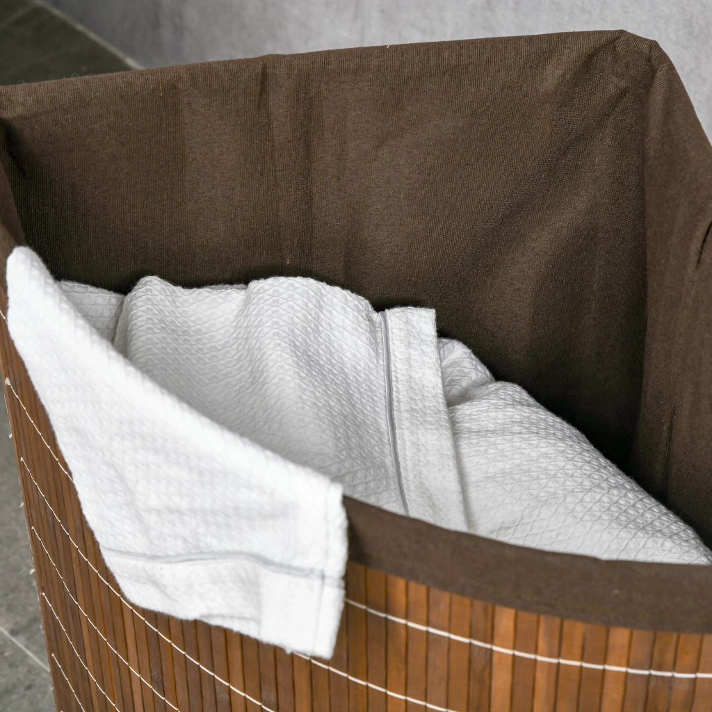 Cestino per Biancheria con Coperchio ¨C Zephmum ¨C 38x38x57 cm Marrone