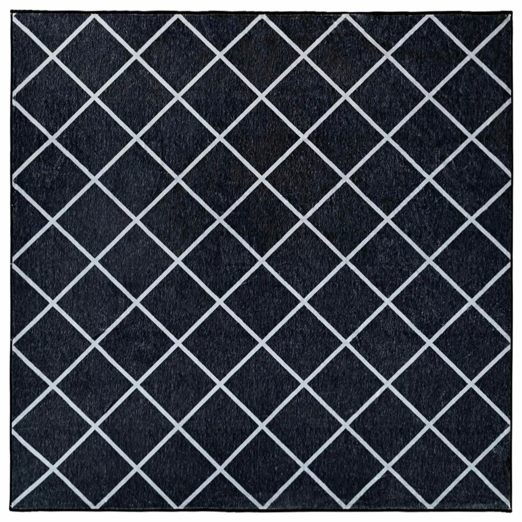 Tappeto ORIZ Motivo a diamante nero 240 x 240 cm 42050350