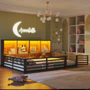 Letto con Sponde e Contenitore ¨C MINIMAL ¨C Metallo Nero 140x200