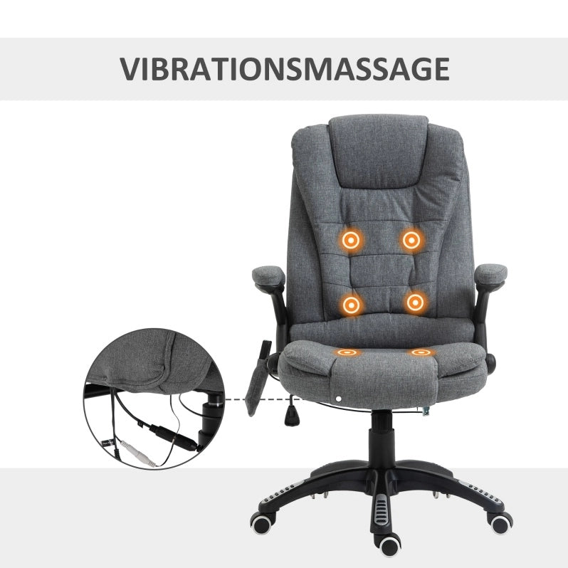 Poltrona da ufficio massaggiante ergonomica grigio scuro
