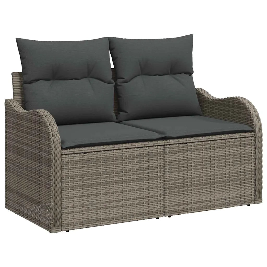 Set Divano da Giardino 5 pcs Grigio Rattan in Polipropilene 3357192