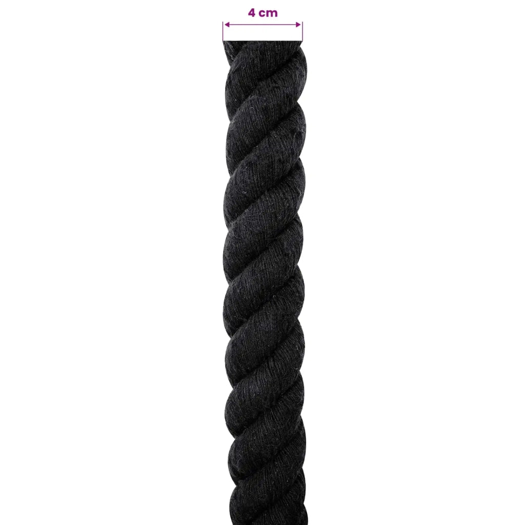 Corda di Cotone 40 mm 5 m Nero 100% Cotone 42011835