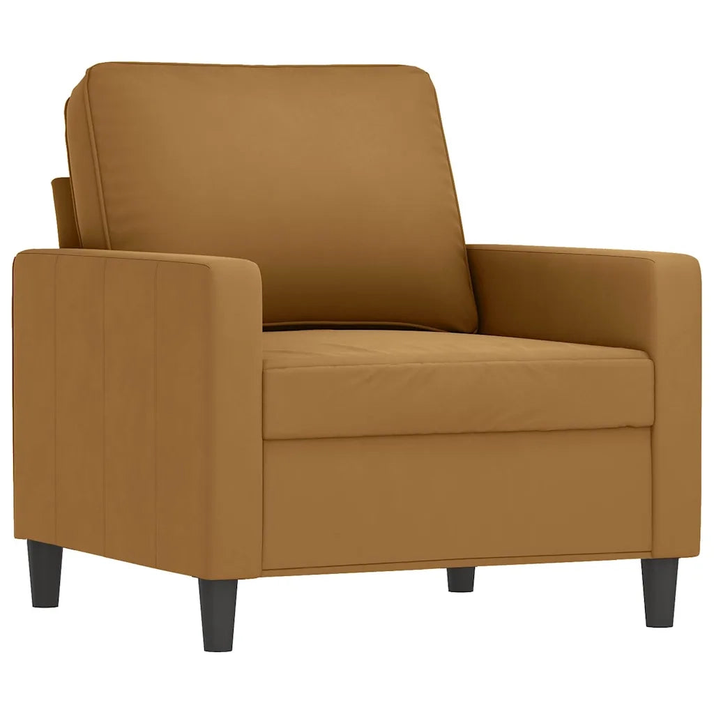 Fauteuil Marron 60 cm Velours