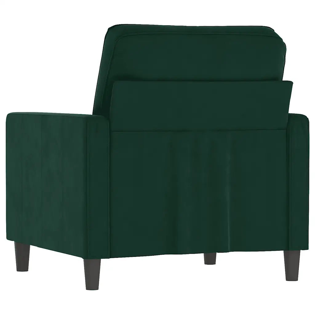 Fauteuil Vert foncé 60 cm Velours