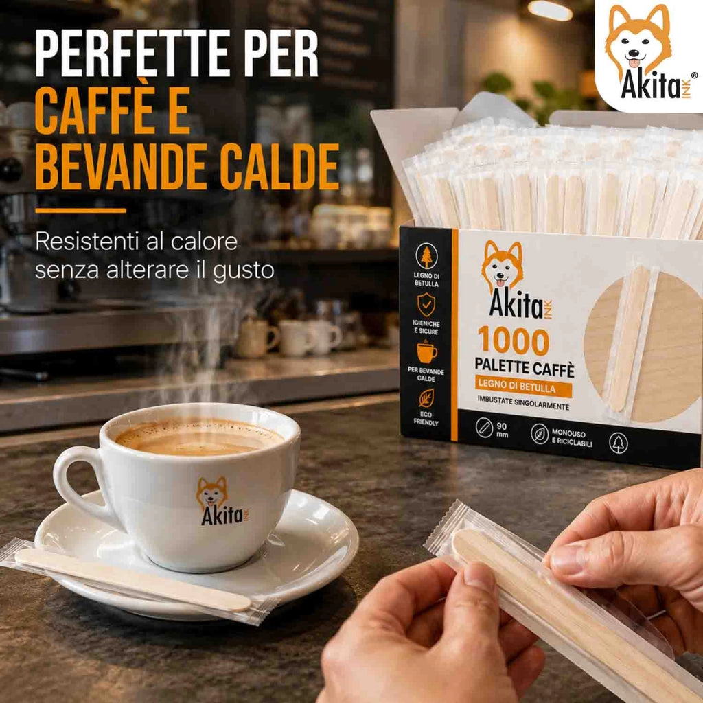 Akitaink 300 Palette Caffe Legno Monouso