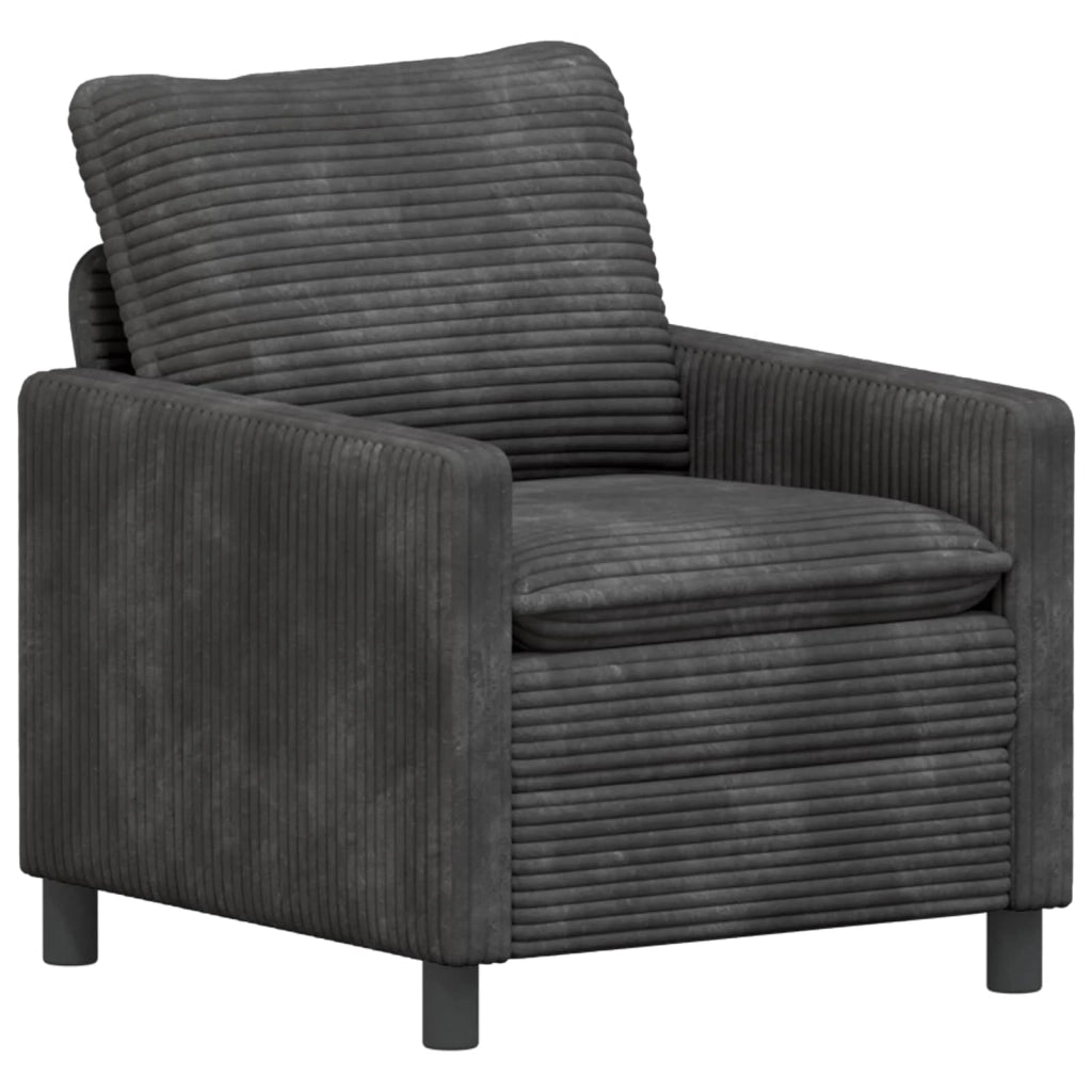 Set di divani 2 pcs Grigio Scuro Poliestere 3417053