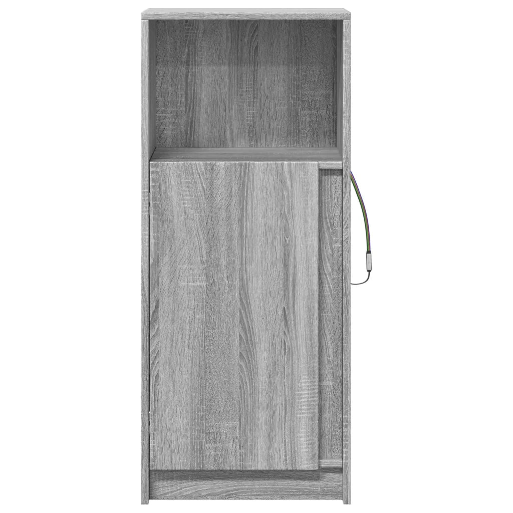 Credenza con LED Grigio Sonoma 42,5x34x100 cm Legno Multistrato 852157