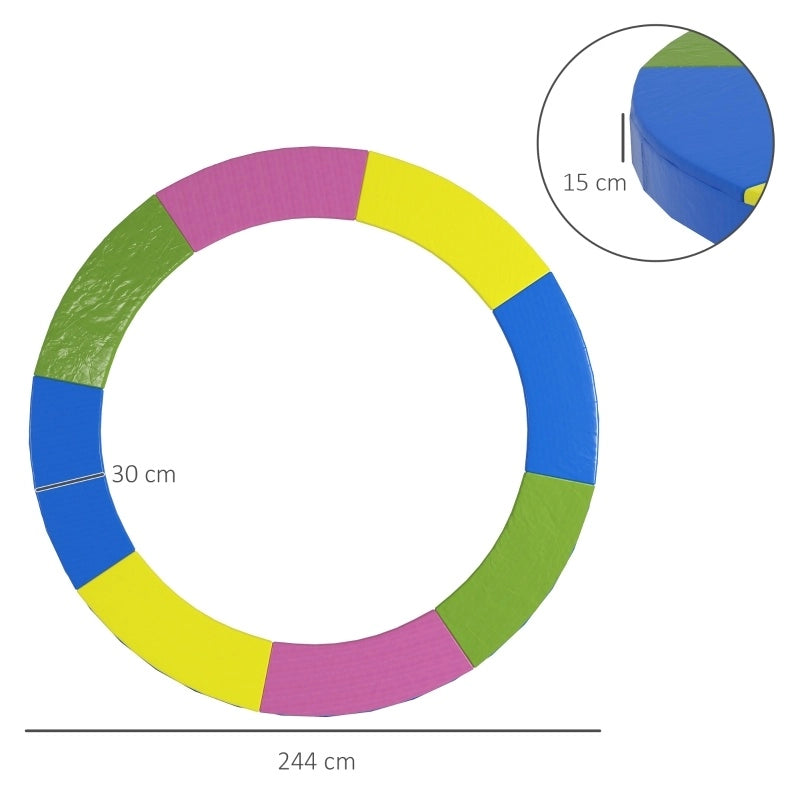 Copertura per molle trampolino ULEVR ?244 cm, imbottitura perimetrale in plastica multicolore