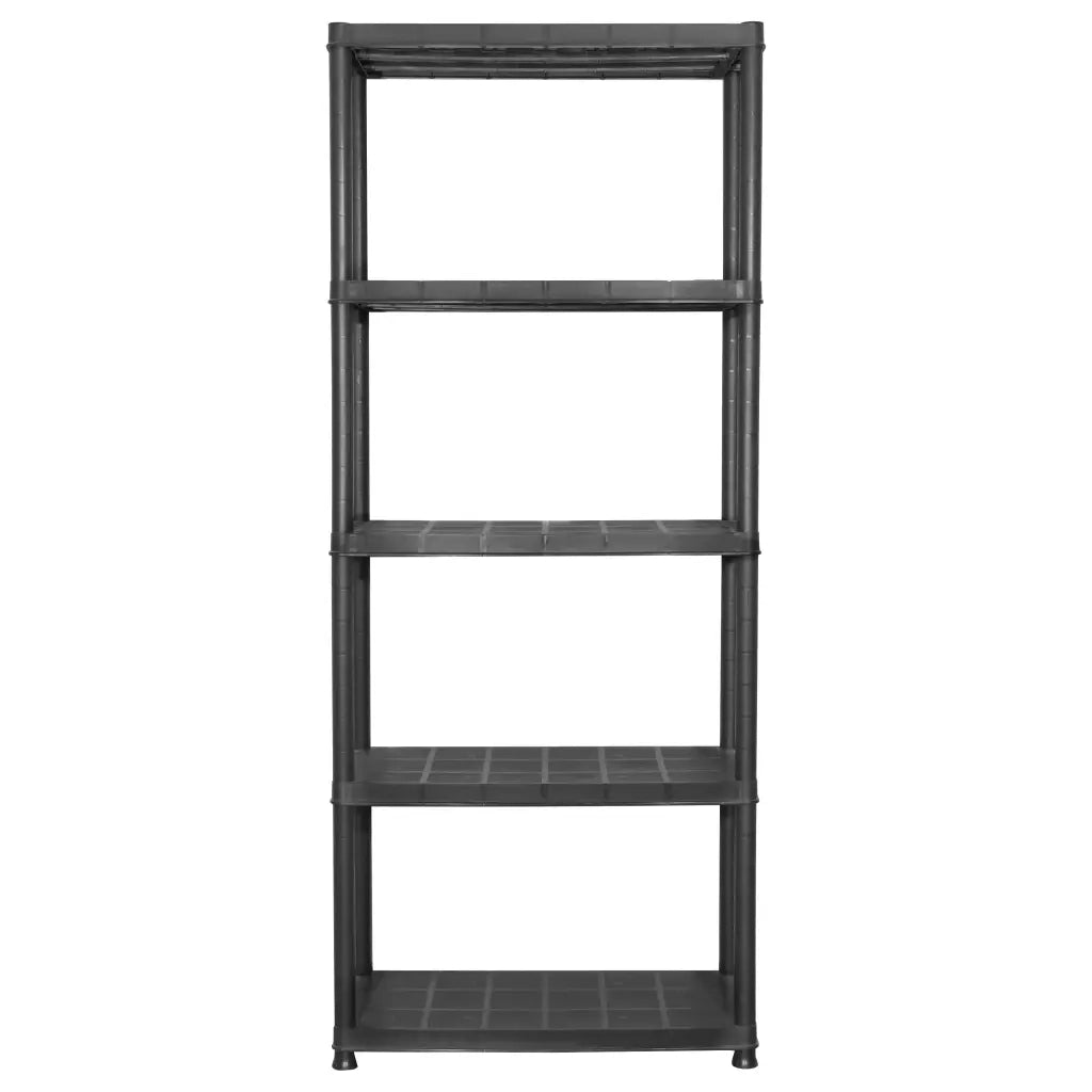 Scaffale a 5 Ripiani Nero 71x38x170 cm in Plastica CFW5945095