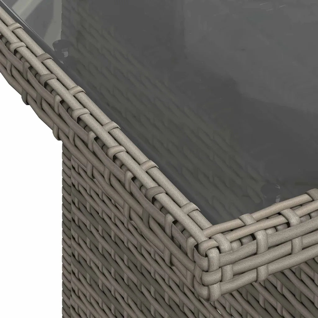 Set Divano da Giardino 7 pcs grigio e blu navy polyrattan 3348761