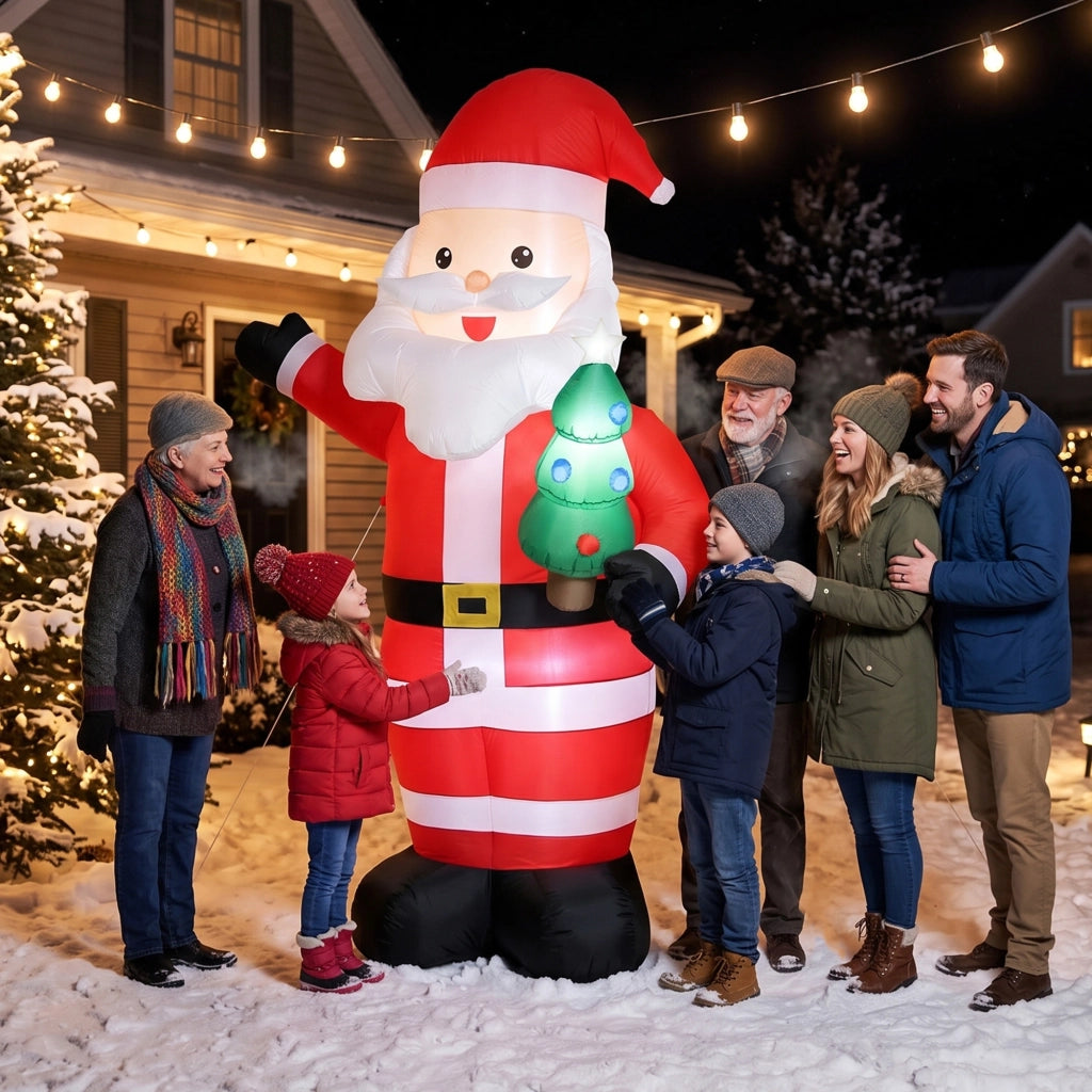 Babbo Natale gonfiabile da 243 cm con luci a LED