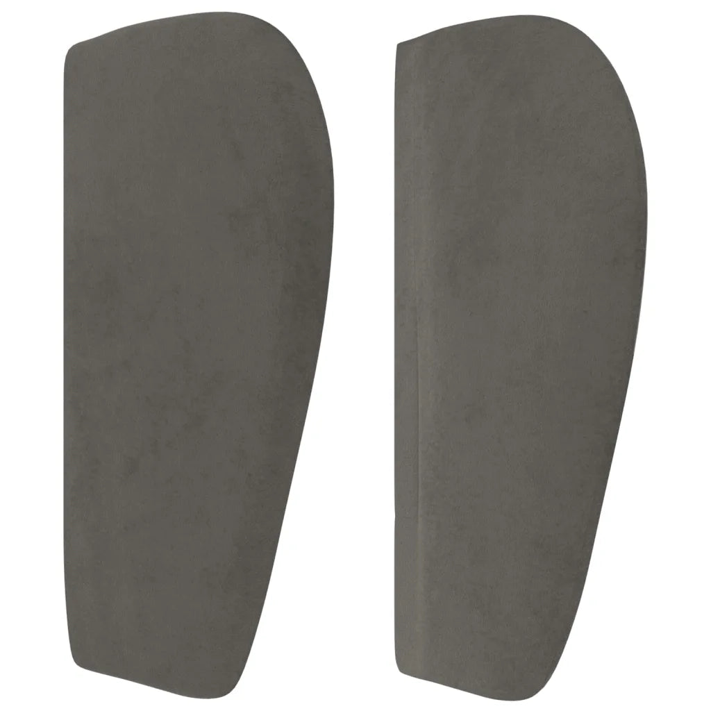Testiera ad Orecchio Grigio Scuro 83x23x78/88 cm in Velluto 3117511