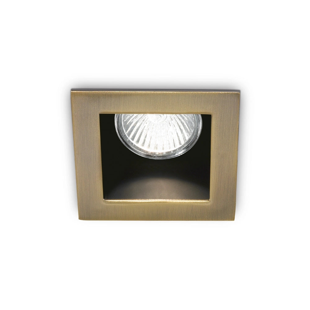 Faretto Da Incasso Moderno Funky Metallo Ottone Brunito 1 Luce Gu10