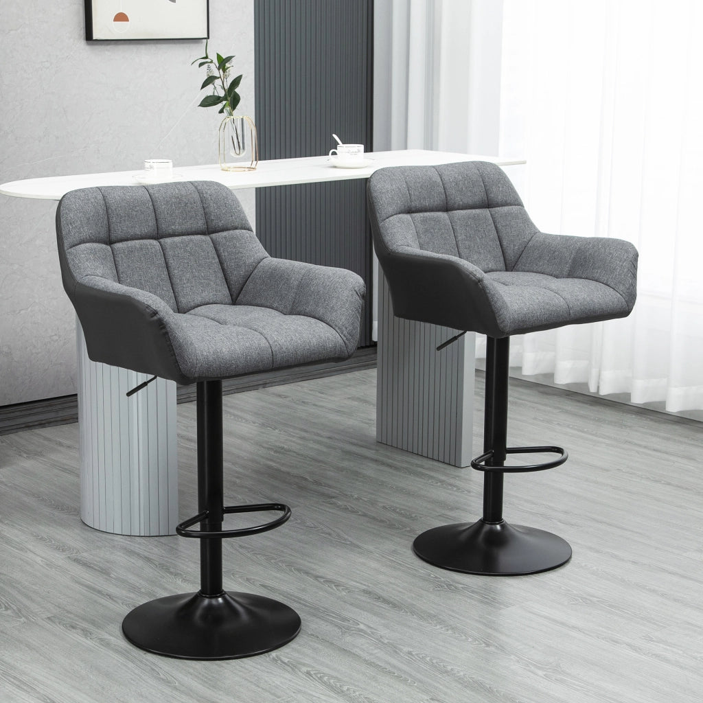 BARHOCKER Set da 2 pezzi Regolabile in altezza 57,5 x 52,5 x 93-114 cm Grigio