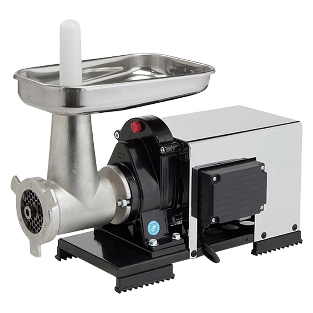 Motoriduttore con Tritacarne Reber Semiprofessionale N 22 600 w Corto in Acciaio Inox