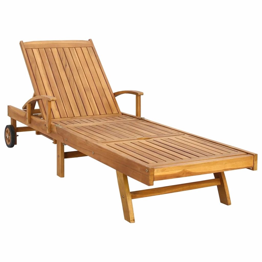 Lettino da sole 100% Poliestere Teak Solido 42032674