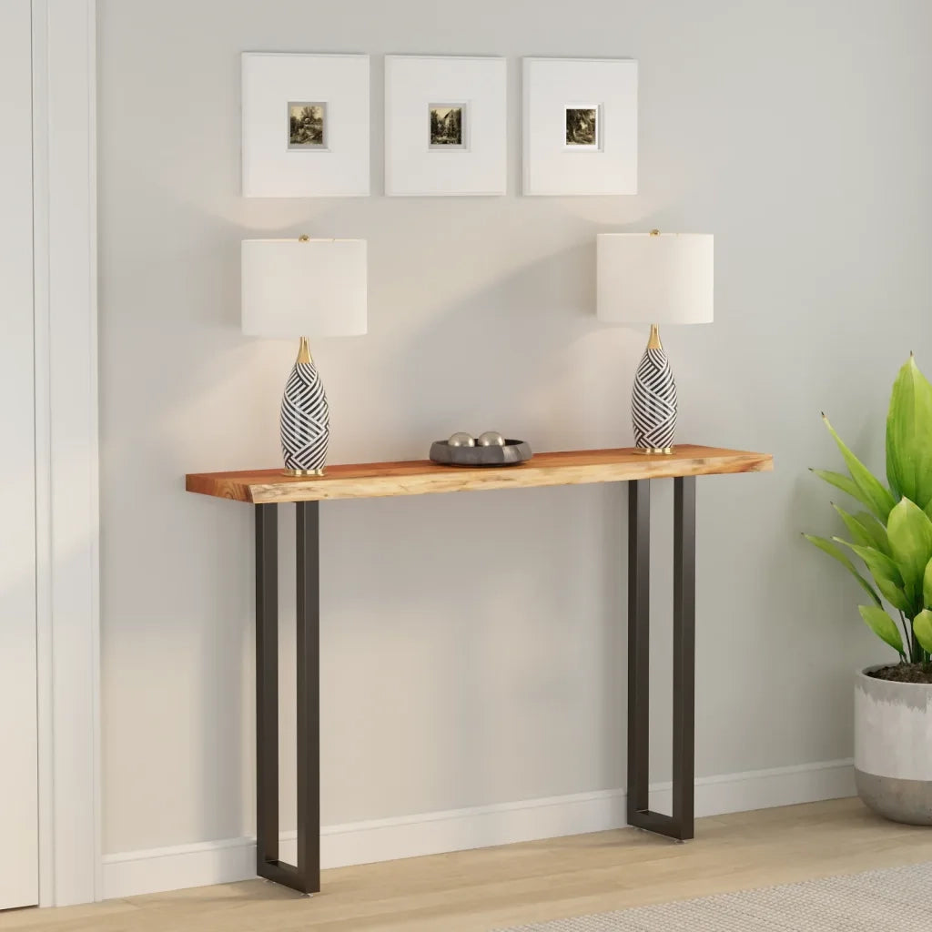 Dessus de table 140x30x2,5 cm rectangulaire bois massif acacia