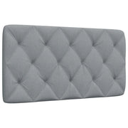 Coussin de tête de lit gris clair 100 cm tissu