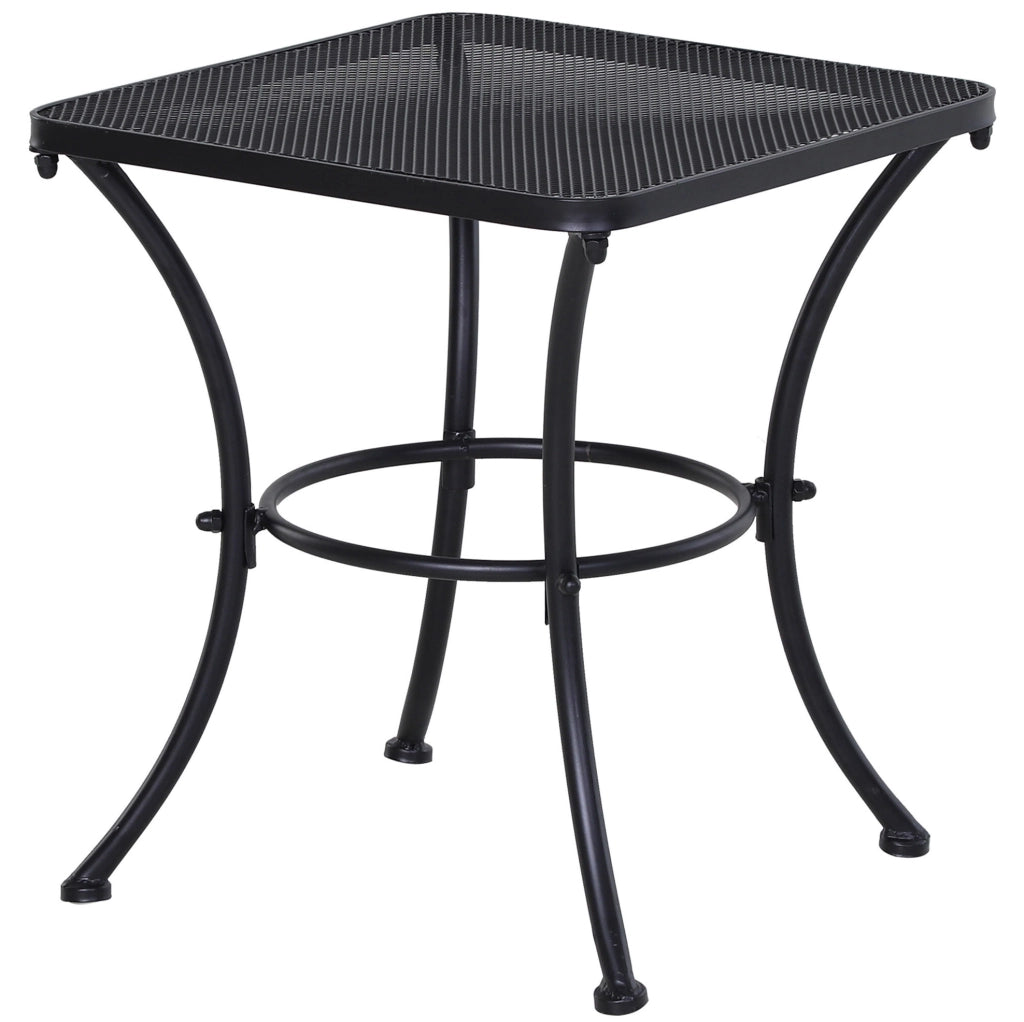 TAVOLINO DA ESTERNO 45x45x50 cm Metallo Nero