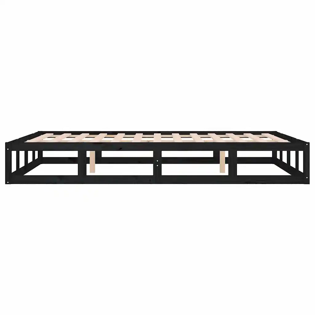 Giroletto Nero 120x200 cm in Legno Massello 820795