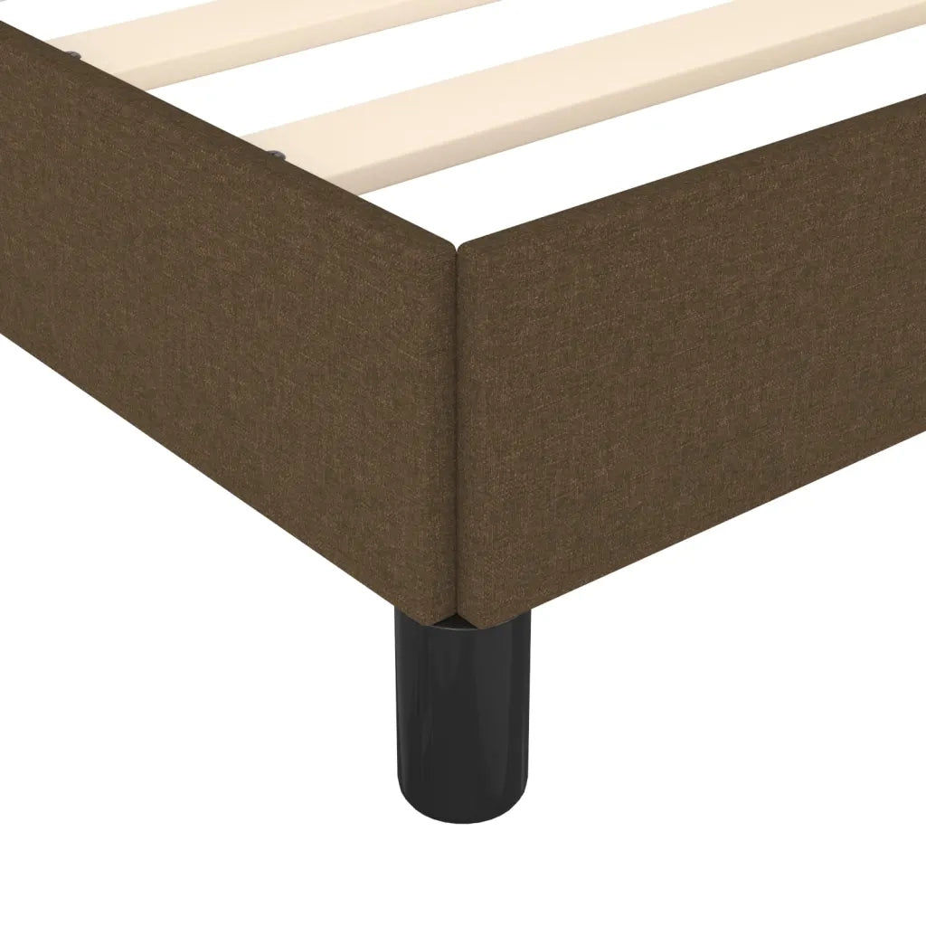 Letto matrimoniale | Letto per adulti | Giroletto senza Materasso Marrone Scuro 120x200 cm Tessuto