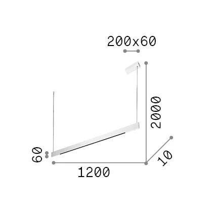 Lampada a sospensione Collezione STEEL LED 36W luce calda 3000K finitura nera Ideal Lux