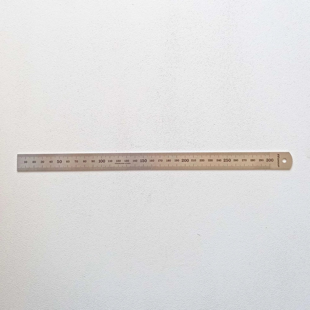 Ff group 30cm righello flessibile in acciaio inox misurazione metrica con tabella di conversione