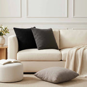 Federa 2 pz HEERLEN Nero 50 x 50 cm Bouclé 910921