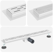 Drenaggio doccia con design a striscia Argento 80 cm CFW4961602